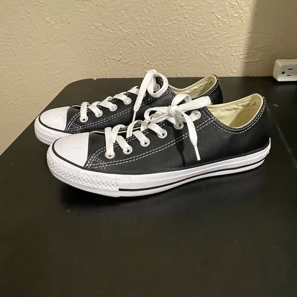 Converse Leather Black Chuck Taylor Sneakers - Picture 5 of 6